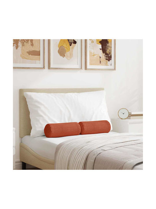 vidaXL Sofa Cushion from Velvet Red Orange 2pcs 40x15cm.