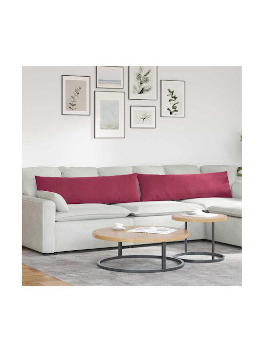 vidaXL Velvet Sofa Cushion Red 40x145cm