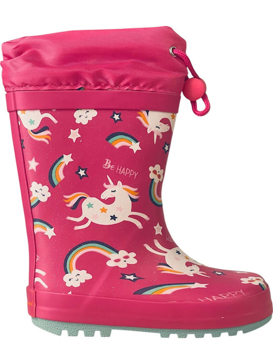 Kids Wellies with Internal Lining Pink
