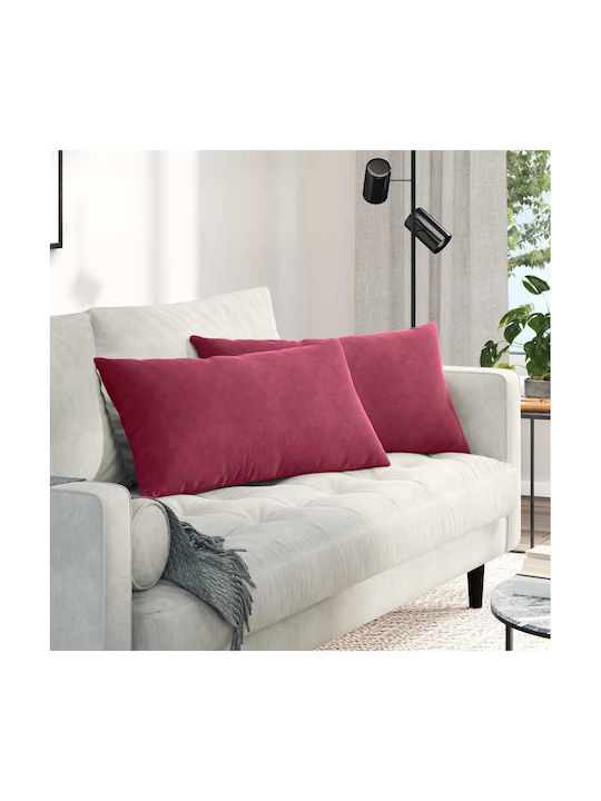 vidaXL Sofa-Kissen aus Samt Rotes 40x80cm