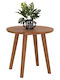 Dante Round Table Dining Room from Solid Wood Teak 46x46x75cm
