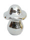 Decorative Ceramic Silver Mushroom 6.5x10cm Gift Token 15414