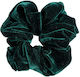 Χειροποίητο Βελούδινο Πράσινο Scrunchie Πολυεστέρα