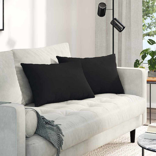 vidaXL Μαξιλάρι Καναπέ Μαύρο 40x60εκ.