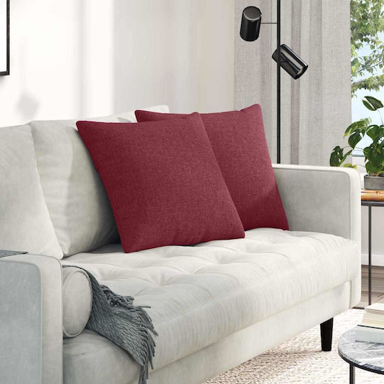 vidaXL Throw Pillow Sofa Cushion Red 50x50cm