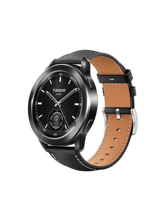 Strap Leather Black (Xiaomi Watch 2 Pro / Watch S3Haylou LS02)