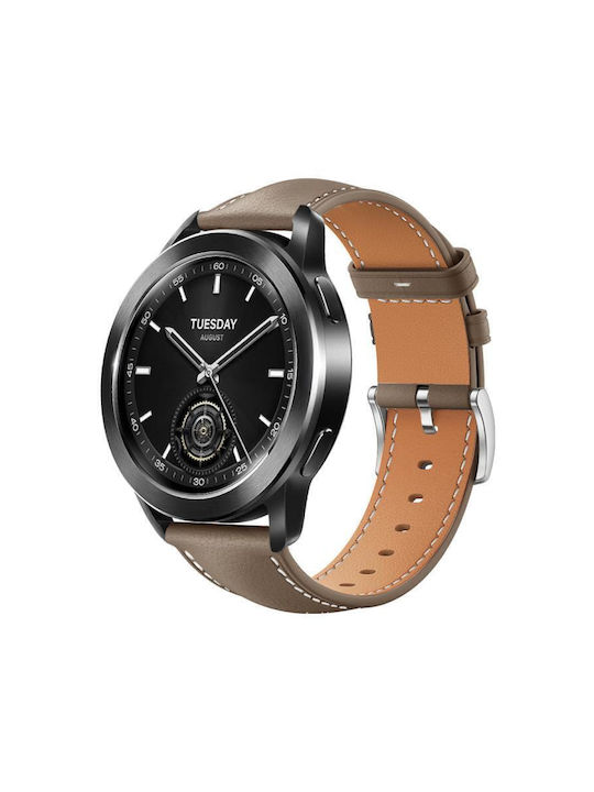 Strap Leather Brown (Xiaomi Watch 2 Pro / Watch S3Haylou LS02)