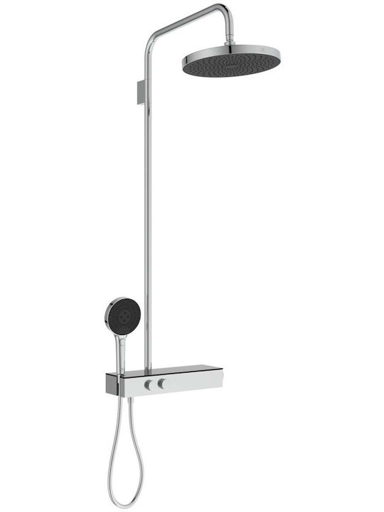 Ideal Standard Στήλη Ντουζ με Μπαταρία Ασημί
