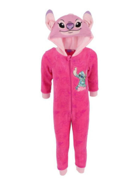 Disney Παιδική Πιτζάμα Ολόσωμη Φούξια Stitch Disney Παιδική Πιτζάμα Ολόσωμη Φούξια Stitch