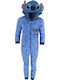 Disney Kids' One-piece Pajamas Winter Blue Stitch