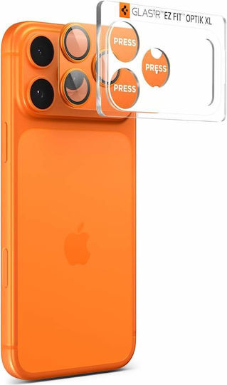 Spigen Glas.tr Optik Pro Camera Protection Tempered Glass Orange for the iPhone 17 Pro