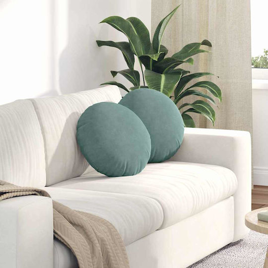 vidaXL Sofa-Kissen Aus Samt Hellblau 40x40cm