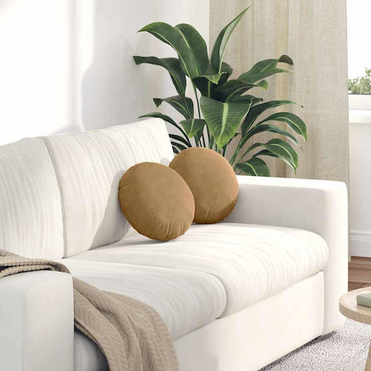 vidaXL Sofa-Kissen Aus Samt In Braun 40x40cm