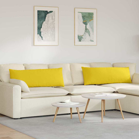 vidaXL Възглавница За Диван Жълта 40x120см