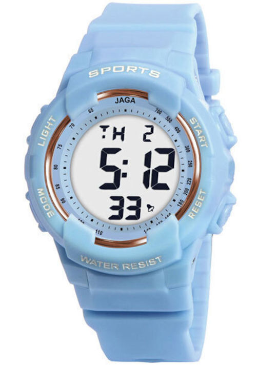 Jaga Digital Men's Watch Battery with Light Blu...