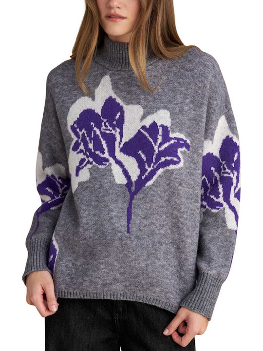 Damen Pullover Blumen Multicolour