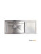 Fortinox Ένθετος Νεροχύτης Δεξιός Inox Σατινέ Μ116xΠ51cm Ασημί
