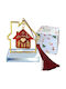 XMASfest Настолници Гоури Къща Розов 5x8см 1бр