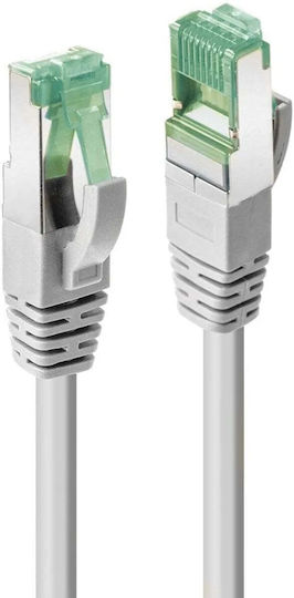 Lindy S/FTP Cat.6a (Gigabit) Καλώδιο Δικτύου Ethernet 0.5m Γκρι