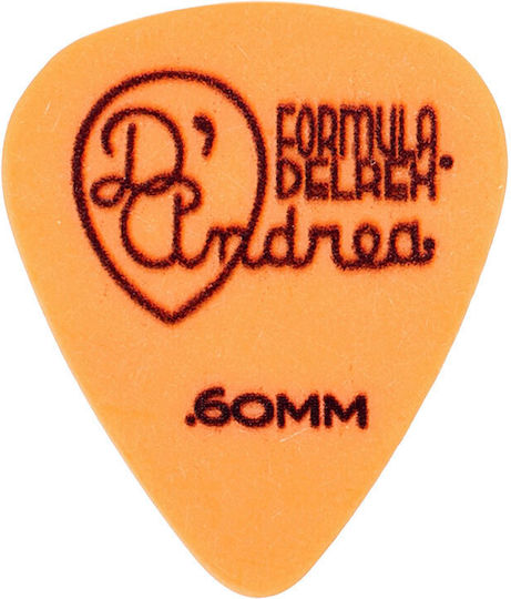 D'Andrea Pick Guitar Delrex Thickness 0.6mm Packaging 1pcs Orange