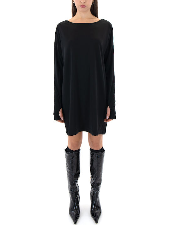 Mini Kleid Drapiert Black