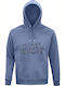 Hoodie Unisex Organic " Stranger Things Alphabet Letters Lights " Blue