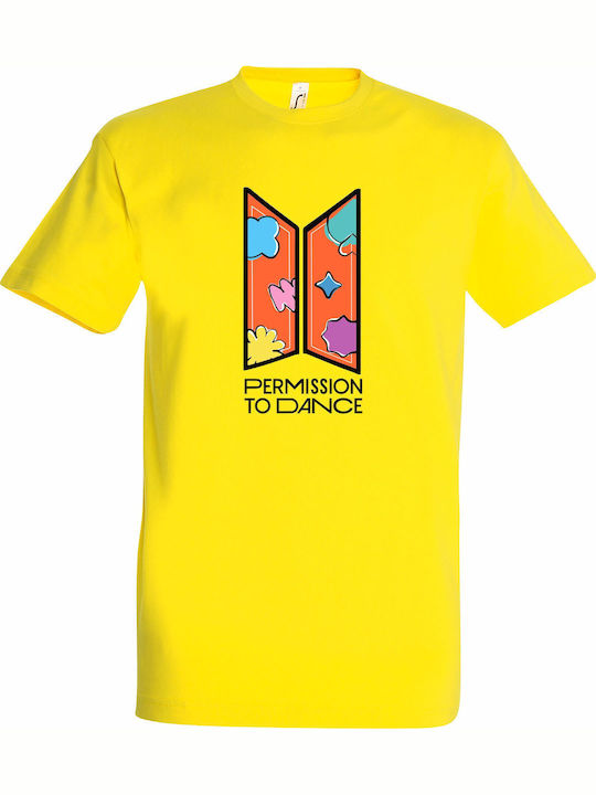 T-shirt Unisex " Bts Permission To Dance Multicolor Kpop " Lemon