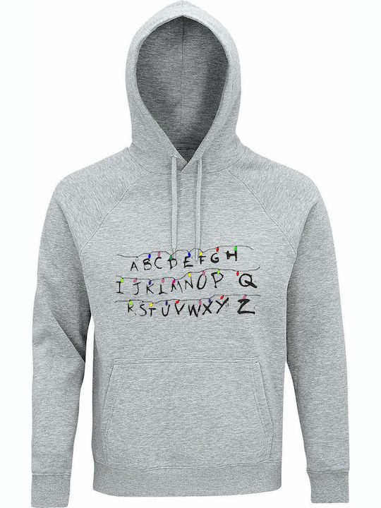 Hoodie Unisex Organic " Stranger Things Alphabe...