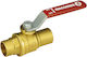 Giacomini Comutator Cu Bila R258y006 Sârmă Cu Conector Țeavă De Cupru Ø28 Mm Port Standard Cw617n Mâner Metal Roșu