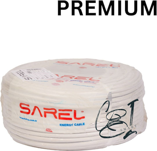 Cablu Electric Premium 3x1.5 Mm² 100 M Alb Myym Cca H05vv-f Tensiune 300/500v Cobi Smart