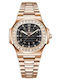 Poedagar Ceas Bărbați 40mm Baterie Cu Brățară Din Metal Rose Gold