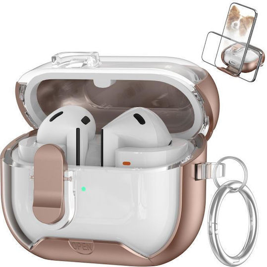 Samsung Galaxy Buds 3 3 Pro Starchain Series Pc Earphone Case Stand Rose Gold