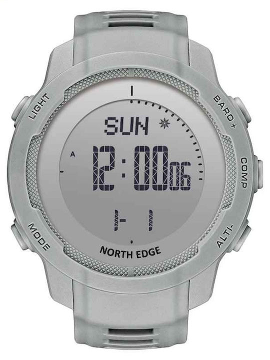 North Edge Ceas Digital Pentru Bărbați 48.006mm Automat Cu Brățară Din Metal Gri