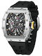 Pagani Design Ceas Bărbați 42mm Baterie Cu Brățară Din Metal Neagră