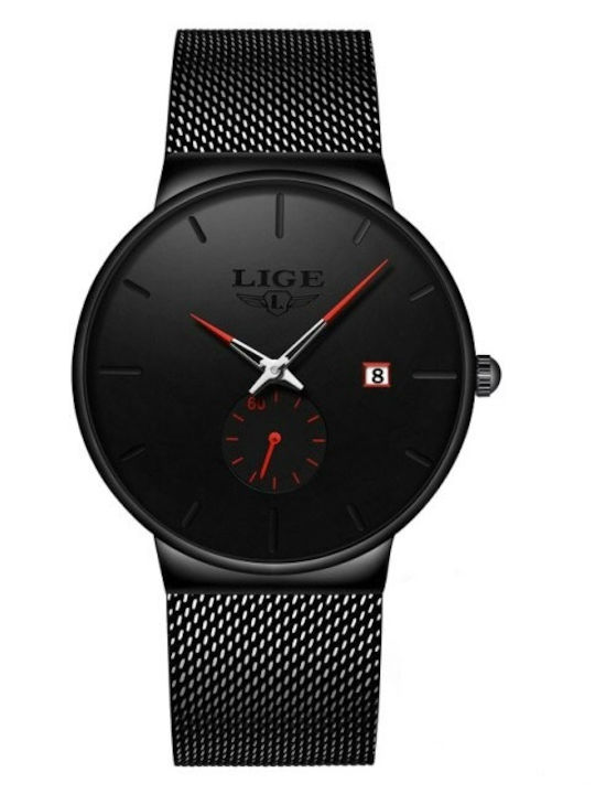Lige Damen Uhr mit Schwarz Metallarmband