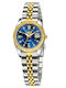 Lige Damen Uhr Automatisch mit Gold Metallarmband