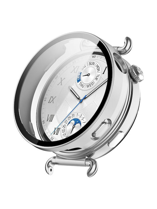 Techsuit Defense360 Pro Plastic Case with Glass in Silver color for Huawei Watch GT 6 41mm