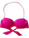 Top De Bikini Fără Bretele Fuchsia