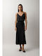 Midi Skirt Cloche Black