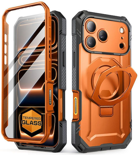 Supcase Ub Grip Pro Mag Back Cover Tempered Glass 0.33mm Πορτοκαλί (iPhone 17 Pro)