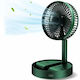 Siks Ventilator De Birou Portabil 3 Viteze Reglabil Pliabil Reglabil Pe Înălțime Suport Telefon Reglabil 180 Grade Încărcare USB Motor Fără Perii Silențios Pentru Acasă Camping Baterie 4500 Mah Verde