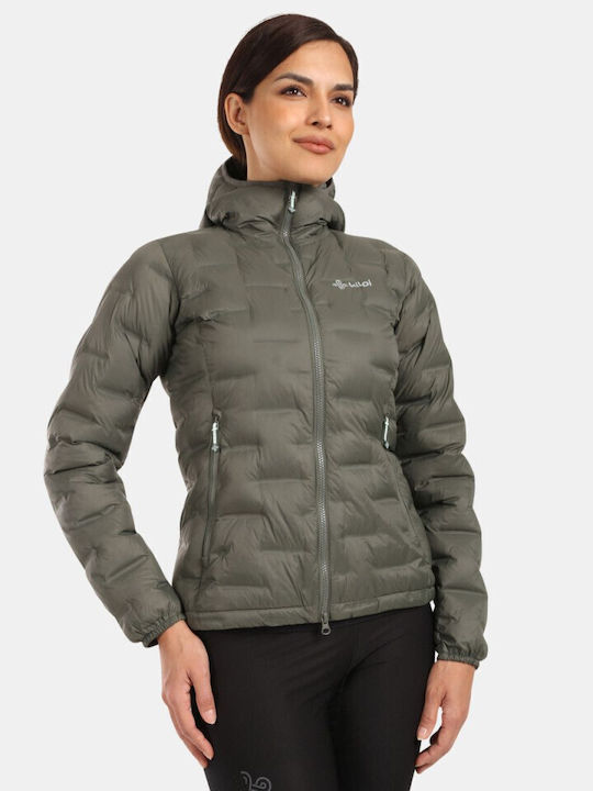 Jachetă Dama Pentru Drumeții Waterproof Verde Închis
