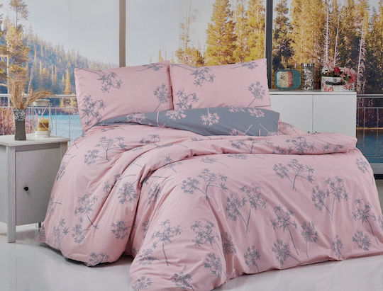 Homeline Σετ Υπέρδιπλο 220x240εκ. 3219 Ροζ 3τμχ
