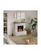 Tagu Floor Electric Fireplace 1500W White