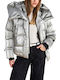 Scurtă Jachetă de femei Puffer Metallic