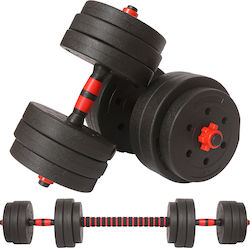 Bakaji Αλτήρες Σετ με Μπάρα Συνολικού Βάρους 25kg