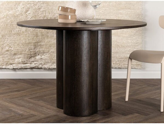Dallas 3195 Round Table Dining Room Wooden Dark Walnut 75x75cm
