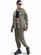Sportswear Women's Sweatshirt Jacket Hooded Khaki