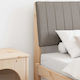 vidaXL Wooden Brown Bed Headboard Pillow 90cm