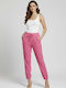 Talie înaltă Pantaloni de Trening Larg Fuchsia